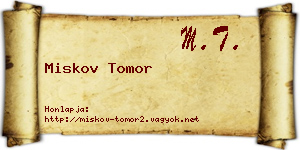 Miskov Tomor névjegykártya